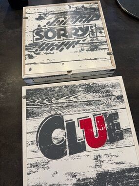 Clue & Sorry Decorative Game Boxes - White, Black, Red